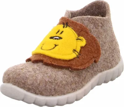 Produktbild von Superfit 1-006295-4000 Happy Löwe Kinder Hausschuh Beige, Beige, Gr. 24