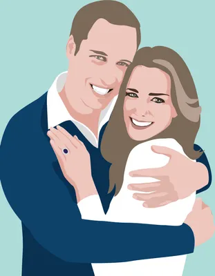 Produktbild von Postkarte - pop art new generation - Royal Couple I