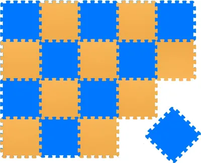 Obrázok produktu pre Podložka na puzzle kombinovaná tmavomodrá žltá 16794 + 16796 18 dielov