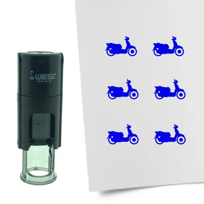 Obrázek produktu pro CombiCraft Stamp Scooter 10mm kulatá - modrý inkoust