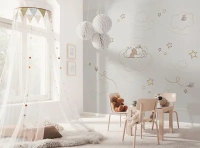 Produktbild von Komar Vlies Fototapete - Disney Winnie the Pooh Sleepy Little Bear - Größe 300 x 250 cm
