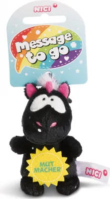 Produktbild von Nici 44980 Message to Go Loop 8cm Einhorn Carbon Flash - MUTMACHER