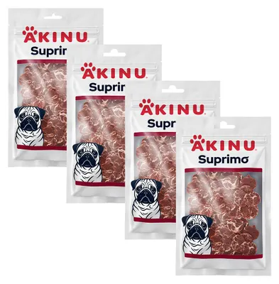 Produktbild von Akinu SUPRIMO Ente mit Kabeljau Mini Steak Leckerli für Hunde 75 g MTP 4 Stück