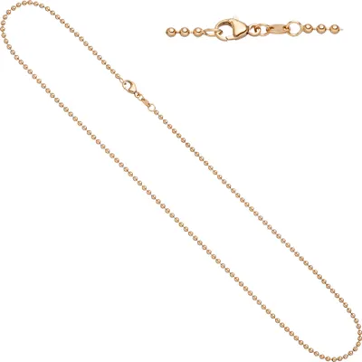Produktbild von Kugelkette 585 Rotgold 2,0 mm 45 cm Gold Kette Halskette Rotgoldkette Karabiner