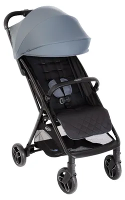 Immagine prodotto di Passeggino da viaggio Graco Myavo™, dalla nascita fino a circa 4 anni (fino a 22 kg), leggero, a chiusura rapida, indipendente da chiuso, ampio cestino portaoggetti, incluso parapioggia, blu, Stormy