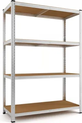 Produktbild von MONZANA® Schwerlastregal 160x90x40cm 700kg 4 MDF-Platten Regal Lagerregal Kellerregal Steckregal Werkstattregal