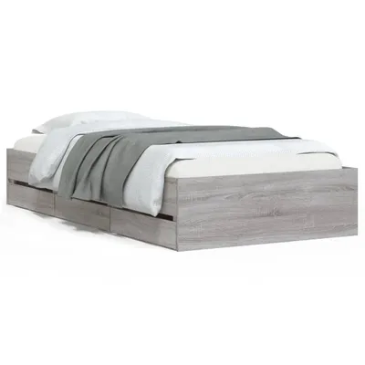 Immagine prodotto di Struttura letto con cassetti Grey Sonoma 90x190 cm in materiale ligneo