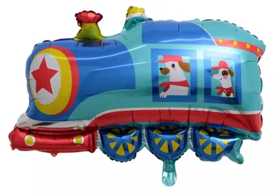 Produktbild von Folienballon Fahrzeug Motiv, Zug Lokomotive, ca. 72,5 x 61,5 cm