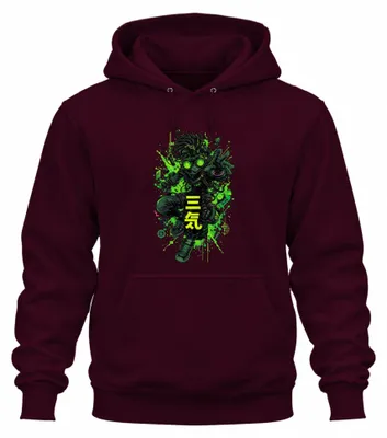 Zdjęcie produktu dla Cyberpunkowa bluza z kapturem w stylu anime, techniczna odzież, japoński styl, Y2K, futurystyczna, kolor burgundowy, rozmiar S