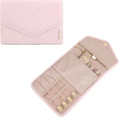 Produktbild von Schmuck Organizer Tasche für Reise Schmuckaufbewahrung in Rosa
