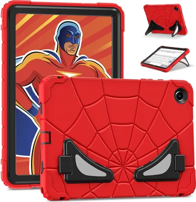 Produktbild von Schutzhülle für Samsung Galaxy Tab A9 Plus /Tab A9+ 11" Hülle Robuste Stoßfeste Ständer für Kinder Jungen Rot
