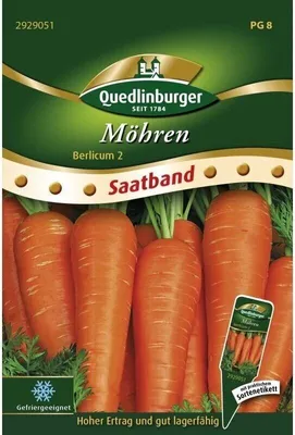 Produktbild von Karotte Berlicum 2 Quedlinburger Samenfestes Saatgut Gemüsesamen, Saatband