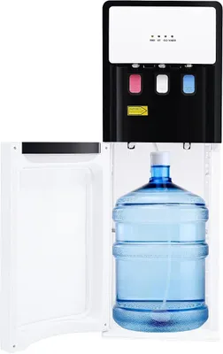 Productafbeelding van Vloerstaande waterdispenser met bodemvulling. Waterdispenser met koude- en warmwaterfunctie. Elektrische waterkoker. Elektrische waterkoker met thermostaatbeveiliging