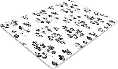 Produktbild von Stuhlunterlage Bürostuhlunterlage 120 cm x 90 cm Bodenmatte Bürostuhlunterlage - Schwarz-Weiß-Muster