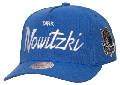 Produktbild von Mitchell & Ness NBA Pro Pinch Snapback Cap Dallas Mavericks Hardwood Classics Player Script Dirk Nowitzki