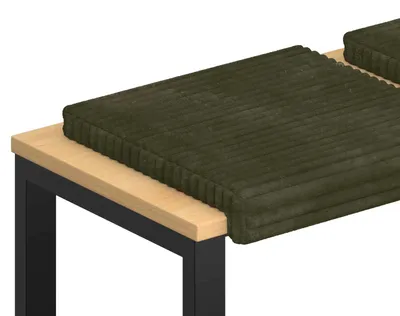 Produktbild von vidaXL Bankkissen 2 stk. Plüschcord Grün Tiefe 35 cm