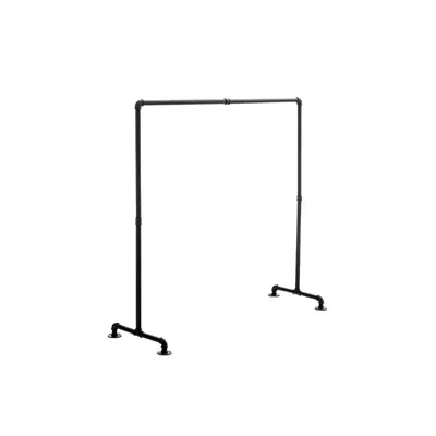 Produktbild von CLP Kleiderständer freistehend aus Metall Jersey, stabiler Garderobenständer schwarz Größe 150 cm
