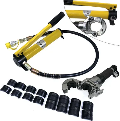 Obrázek produktu pro Hydraulický kompozitní nástroj na lisování trubek Nástroj na lisování trubek TH16-32mm V12-28 6 tun Nerezové čelisti na lisování trubek Nástroje na lisování trubek