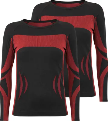 Produktbild von normani 2 x Thermooberteil Langarm Shirt Skiunterwäsche Unisex