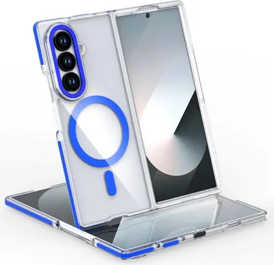 A clear product shot of a phone case with a magnetic ring, shown on a white background.