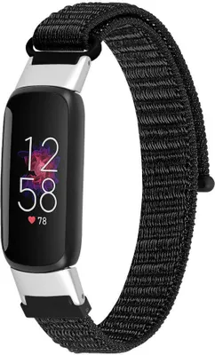 Produktbild von Strap-it Fitbit Luxe Nylon Armband (Schwarz)