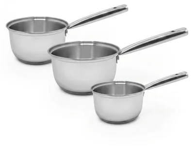 Image de Lot de 3 casseroles 18/20/22 cm en inox Fackelmann Rhona