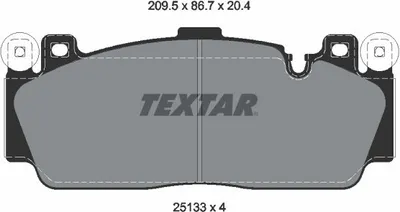 Produktbild von TEXTAR Bremsbeläge Satz Vorne für BMW 5 Limousine (F10) 2513301