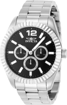 Zdjęcie produktu dla Invicta Specialty 49511 Zegarek Męski - Mechanizm Kwarcowy - Stal Nierdzewna z Czarną Tarcza - 43 mm