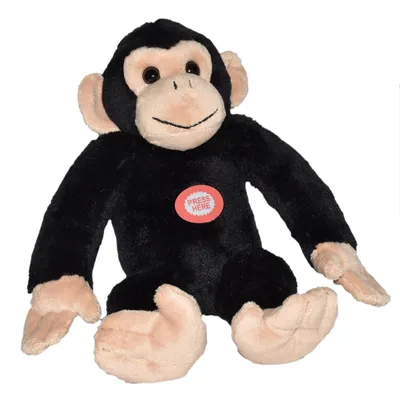 Produktbild von Plüsch Affe Kuscheltier Schimpanse - Mit Sound - Ca. 20 cm - Mehrfarbig