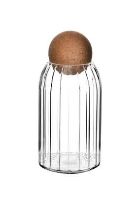 Produktbild von Mondex | Glasbehälter - 700 ml - Transparent - Hochwertiges Glas - Mit Korkdeckel - Küchendeko