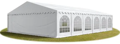 Immagine prodotto di TOOLPORT 8x12 m Tendone per feste PREMIUM PVC ritardante di fiamma - bianco 100% impermeabile Tendone da esterno Tenda party