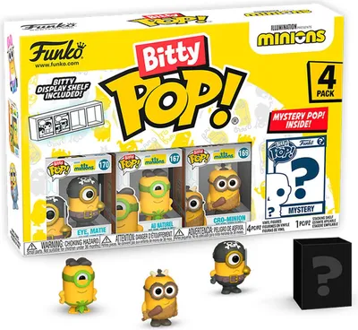 Immagine prodotto di Figurka Funko Pop! Bitty POP Minions, Zestaw 4 Winylowych Postaci Premium