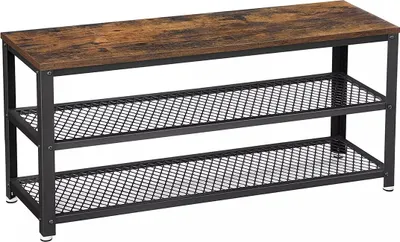 Imagen del producto de And OutdoorMatch, estantería industrial Chauncey - /Marrón - Espacio de almacenamiento - Estante para zapatos - Zapatero para recibidor - 100 x 30 x 45 cm