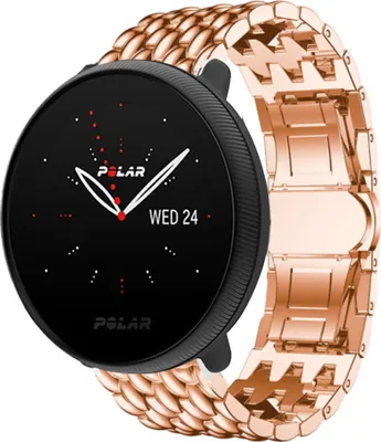 Produktbild von Strap-it Drachenarmband - Kompatibel mit Polar Ignite 2Armband Ersatzarmband Edelstahl Armband mit schmetterlingsverschluss Sportuhr zubehör für smartwatch 20mm Armband Rosa Gold