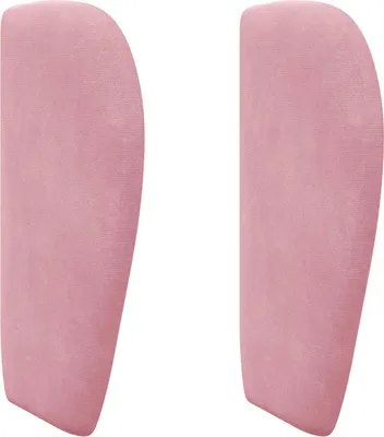 Image de vidaXL Tête de lit « Oreille » rose 40 x 23 x 6 cm, velours