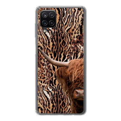 Produktbild von MuchoWow® Handyhülle Schutzhülle Hülle für Samsung Galaxy A12 Schottischer Highlander - Kuh - Pantherdruck Silikon Softcase Handy Hülle - Bild