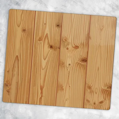 Produktbild von Glas-Herdabdeckplatten Glaskeramikkochfeld-Abdeckung Spritzschutz Glas 60 cm x 52 cm - Holzbrett