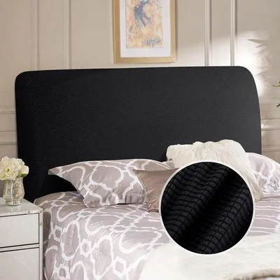 Produktbild von Famanu Kopfteilbezug elastisch waschbar schwarz 180-200 cm