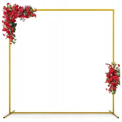 Produktbild von Traubogen aus Metall - 2x2 m - Goldener Ballonbogen für Hochzeit - Hintergrund