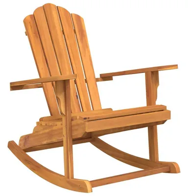 Image de vidaXL - Fauteuil à bascule Adirondack en bois massif, en teck