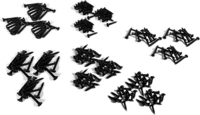 Produktbild von Set mit 210 schwarzen Schrauben (für Holz, Gipskartonplatten und mehr, Kombipack)