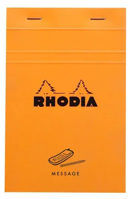 Image de RHODIA 140000C  RHODIA Bloc No.140 "MESSAGE", 110 x 170 mm, orange