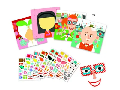 Obrázok produktu pre Tvorivá hra s kolážami – Portréty, Djeco