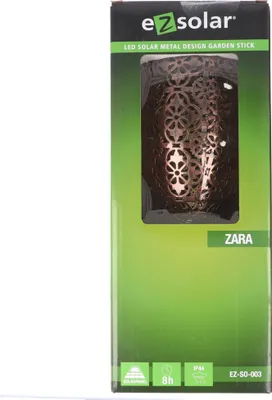 Produktbild von Ezsolar LED Solar Gartenleute "ZARA" Metaldesign Gartenfackel Gartendeko mit Erdspieß