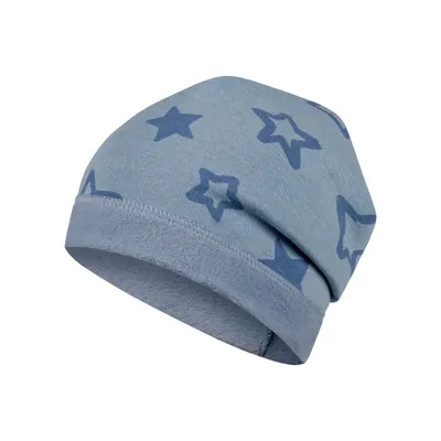 Produktbild von Wintermütze Beanie Polarfleece Sterne, Blau, Gr. 54-56