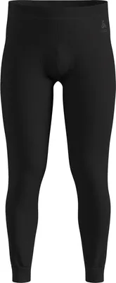 Schwarze Odlo Natural Merino 260 Base Layer Tights mit elastischem Bund und Odlo-Logo am linken Hüftbereich