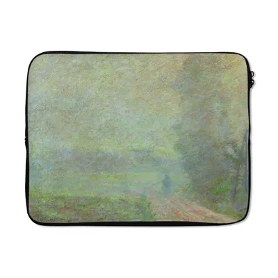 Produktbild von MuchoWow® Laptop Hülle 15 Zoll Weg im Nebel - Gemälde von Claude Monet Laptoptasche - Laptoptasche - Sleeve - Rundum-Schutz