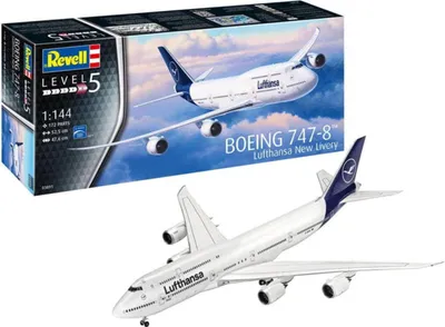 Immagine prodotto di Revell Boeing 747-8 Lufthansa "New Livery" Flugzeug (03891)