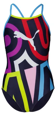 Produktbild von PUMA Swim Girls Placed Print Swimsuit 1P