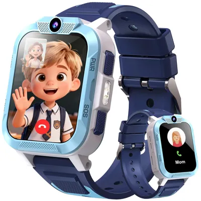Immagine prodotto di Smartwatch per bambini con slot per nano-SIM, GPS e funzione di chiamata, colore blu cielo